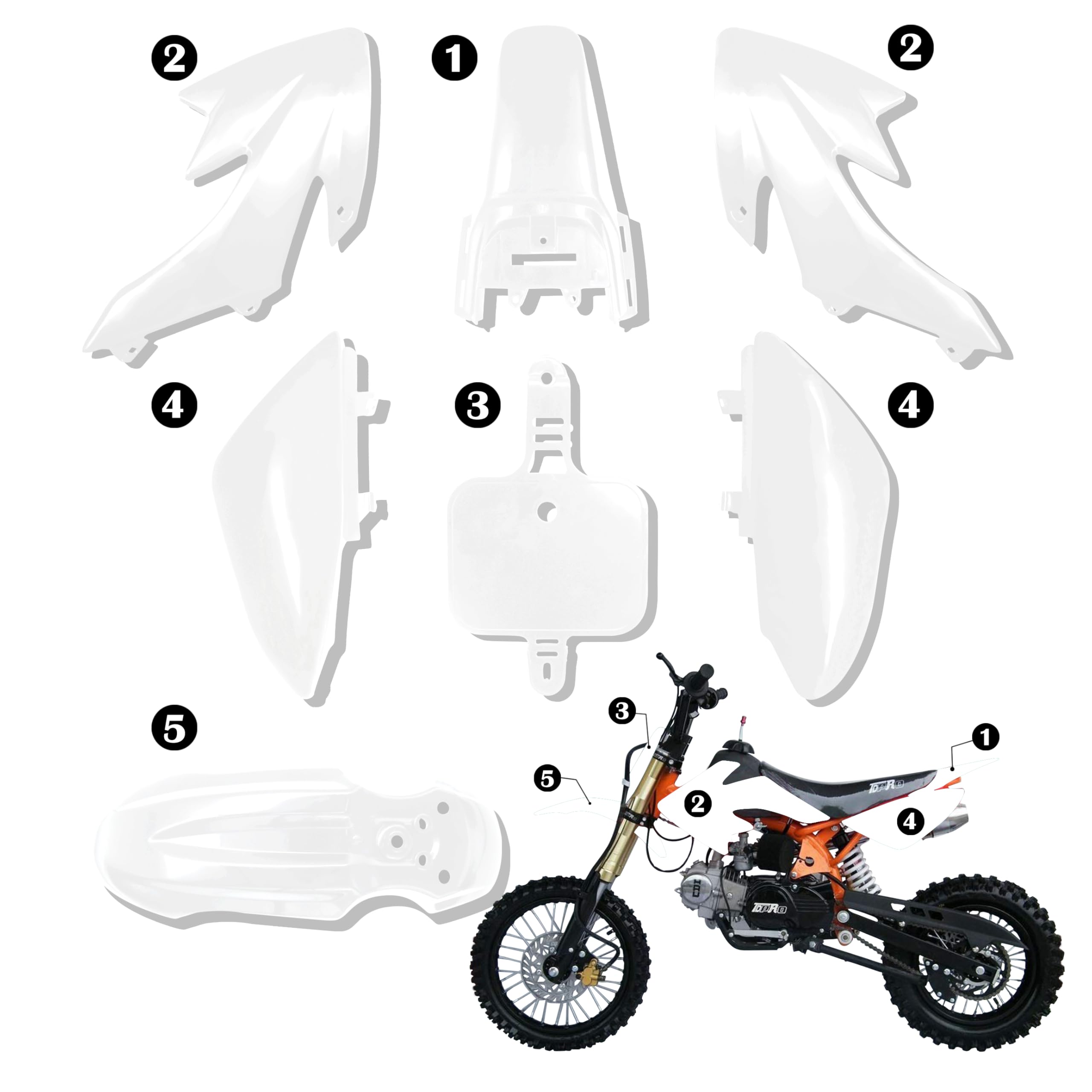 Amazon.com: JIAXIMAN CRF50 Plastics Kit Pit Bike Parts Fairings