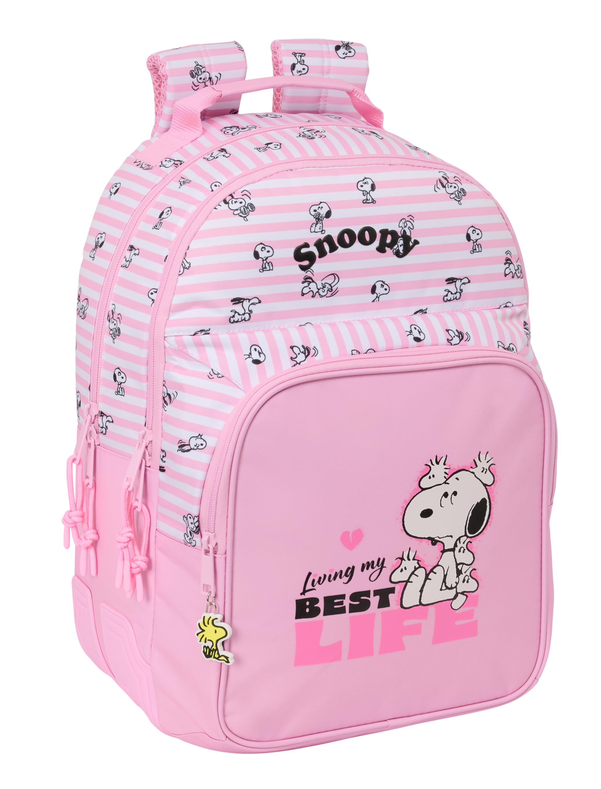 Safta SNOOPY - Mochila Escolar Infantil, Ideal para Niños de Diferentes Edades, Cómoda y Versátil, Calidad y Resistencia, 32x15x42 cm