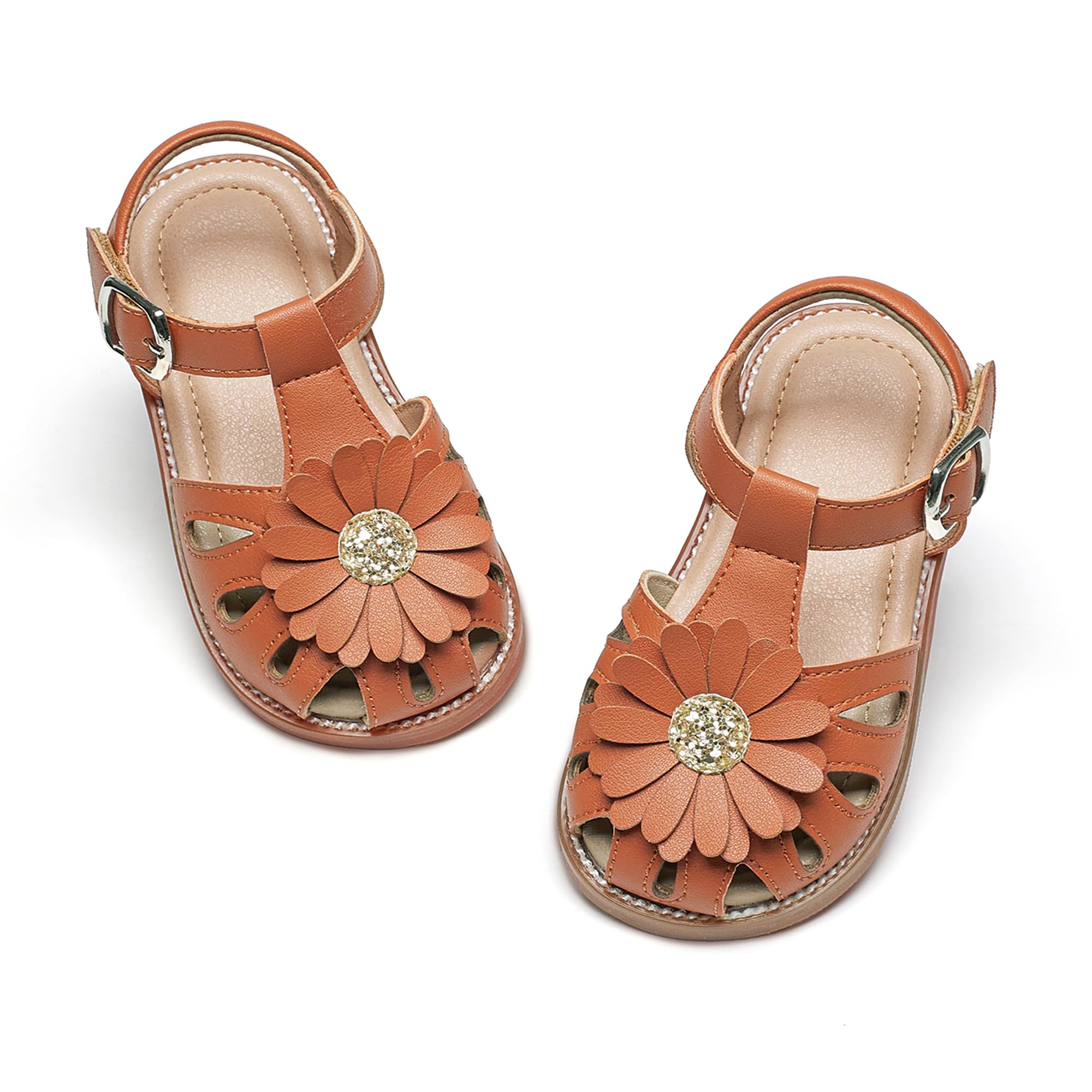 Otter MOMO Toddler Little Flower Girl Sandals Princess Dress Shoes Wedding