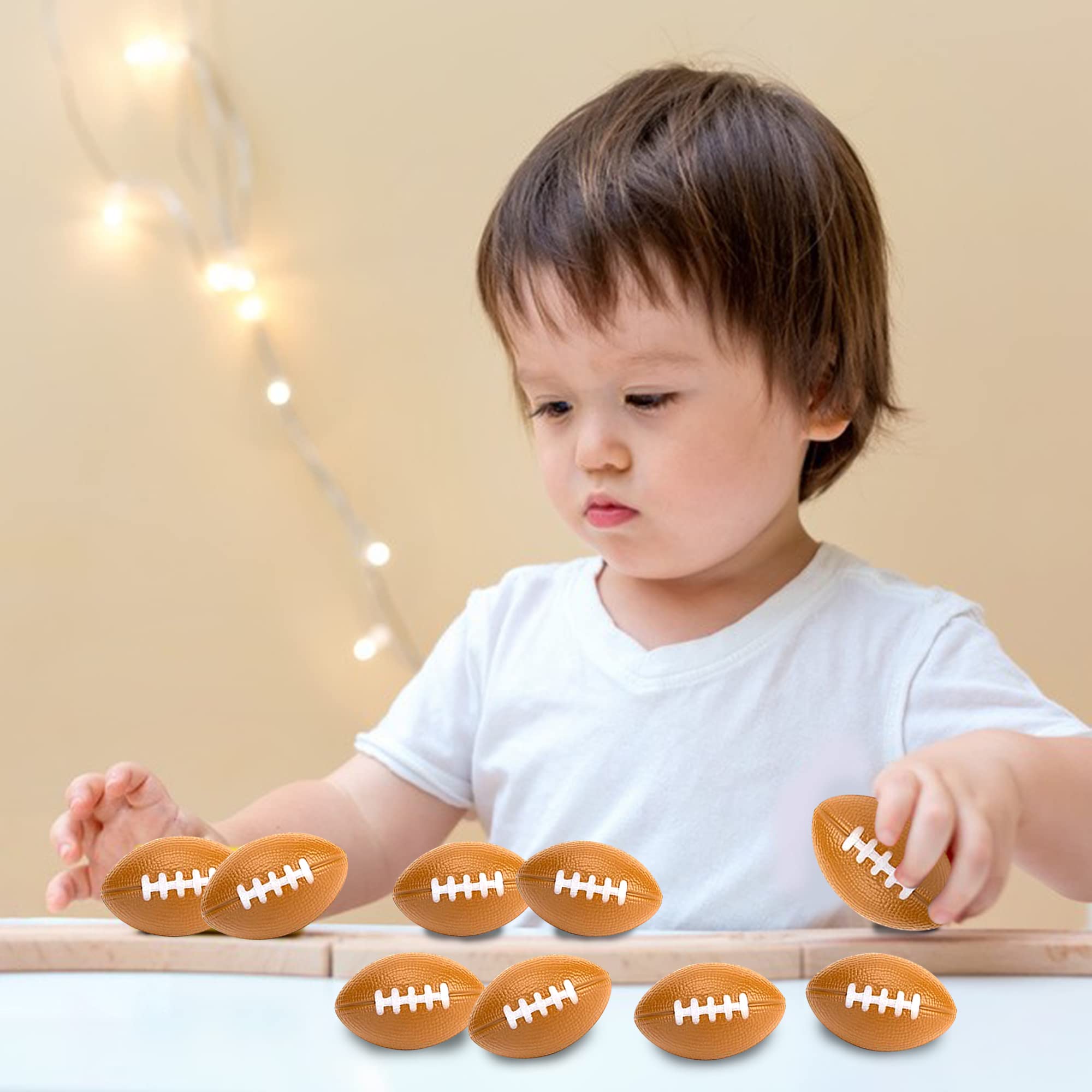 24 unidades de juguetes de fútbol americano para niños, mini pelota deportiva de espuma para apretar, juguetes para niños, divertidos recuerdos de fiesta, alivio de la ansiedad por 4