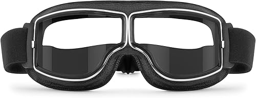 Miniatura 2 de Bertoni Gafas de conducción para motocicleta con lentes ópticas RX AF188B SOS Italia (lente transparente + portador de lente óptica) Lente negra