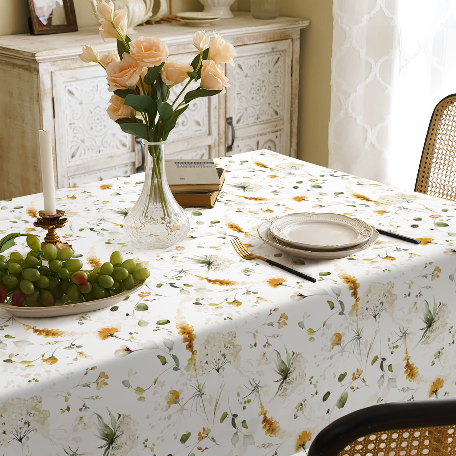 Ablecozy Christmas Plaid Waterproof Tablecloth - 60x120 Inch Rectangle Fabric For Parties & Dining - View #4