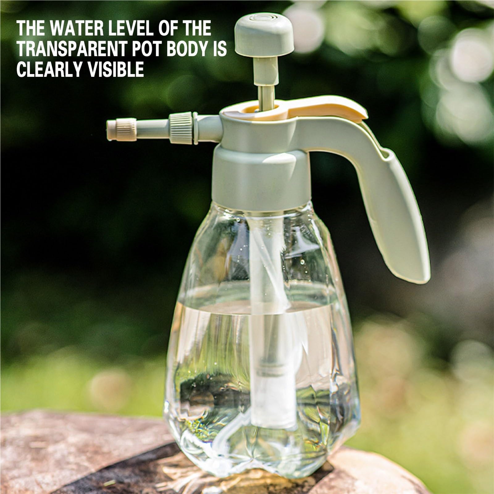 Pulverizador de flores a presión, bidón de agua de 1,5 l, botella de plástico transparente de gran capacidad for suministros de jardín al aire libre.(2pcs B)