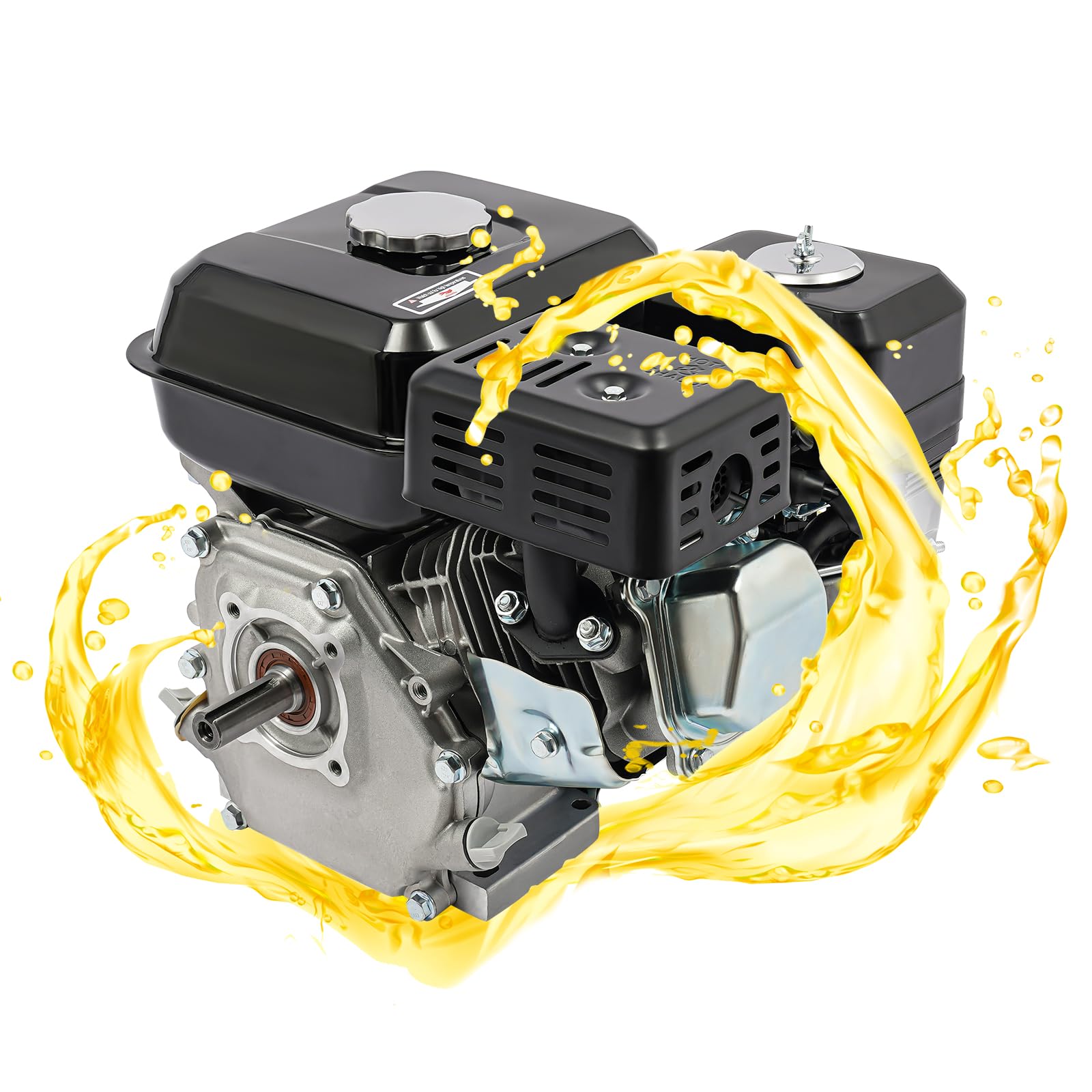 Motore a benzina 4 tempi OHV 212 cc, generatore di ricambio, motore universale 7,5 CV 3600 rpm, raffreddato ad aria, avviamento manuale, potenza stabile, pompa dell'acqua tosaerba, spaccalegna