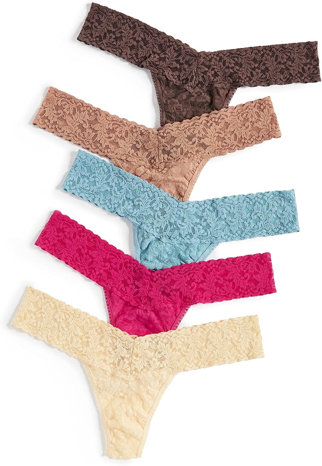 hanky panky - Signature Lace Low Rise Thongs for Women | One Size 4-14 | Lacy Lingerie Underwear | 3 or 5 pack