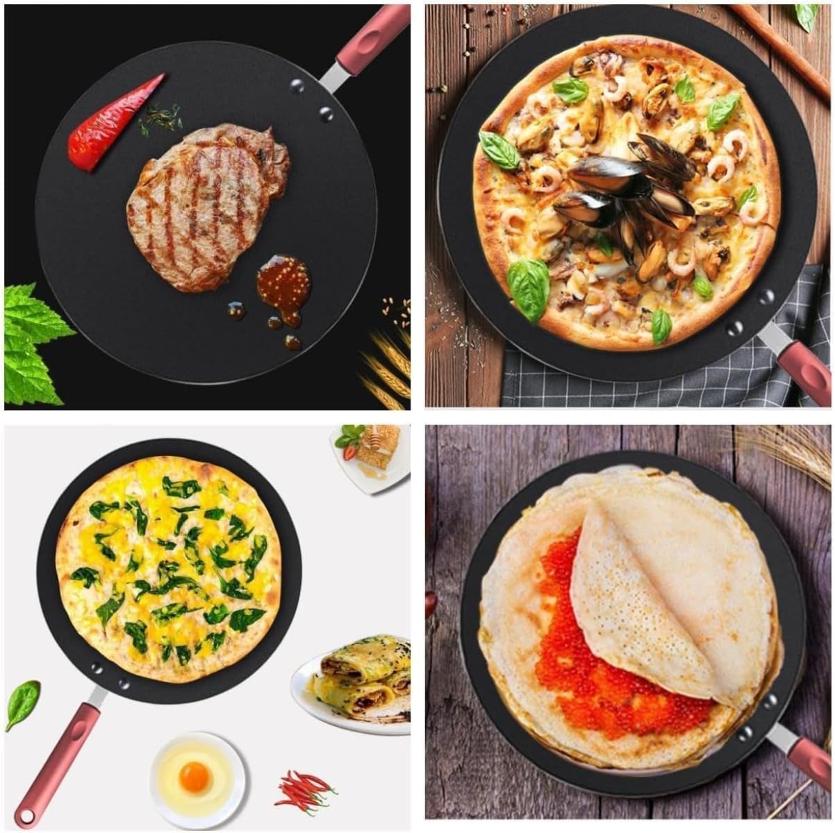 Amazon.co.jp: Cutdred フライパン ジアン クレープパン クレープ