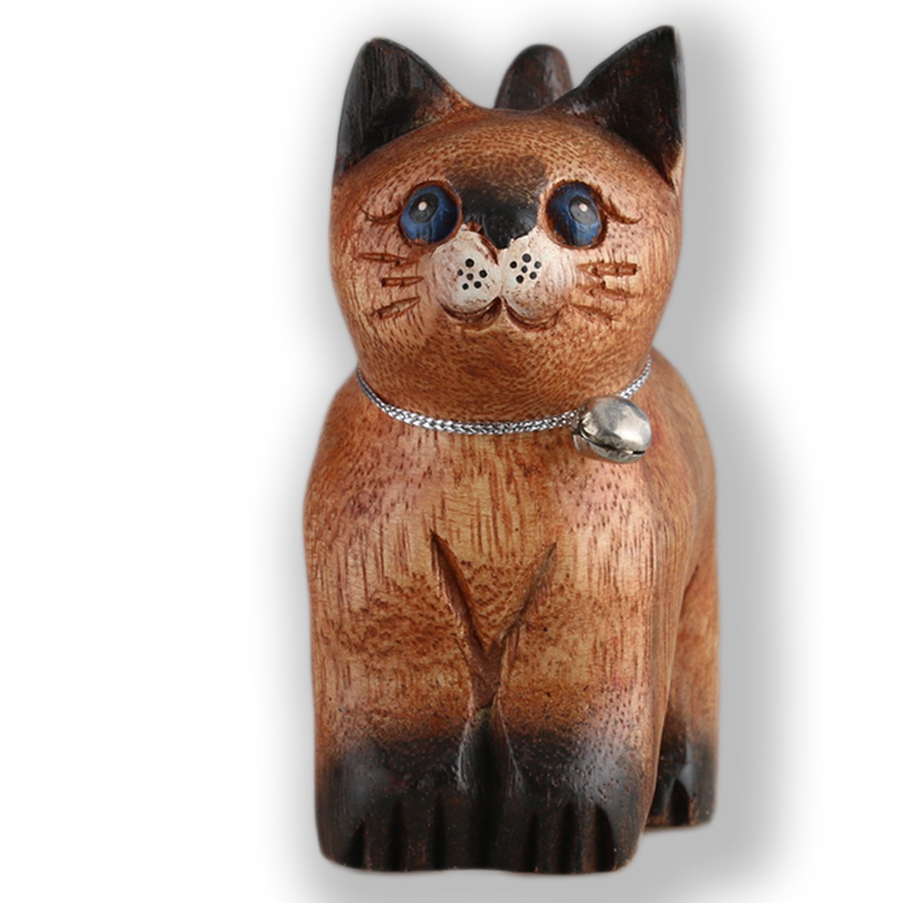 ART-CRAFT HTKA007 Holzkatze in verspielter Pose bemalt 10 cm