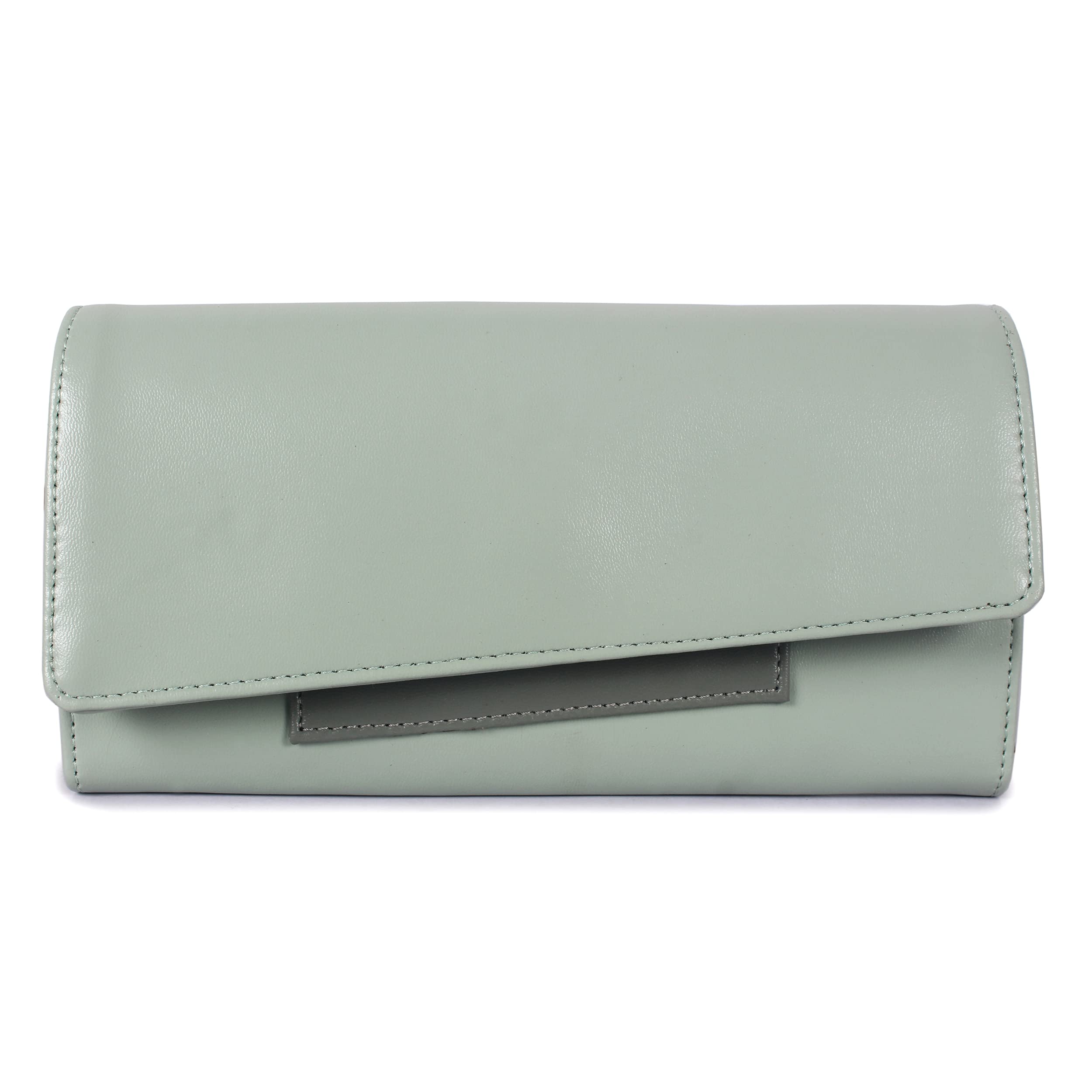 the clownfish Gracy Collection Womens Wallet Clutch Ladies Purse with Multiple Card Slots (Pistachio Green)-picture-35