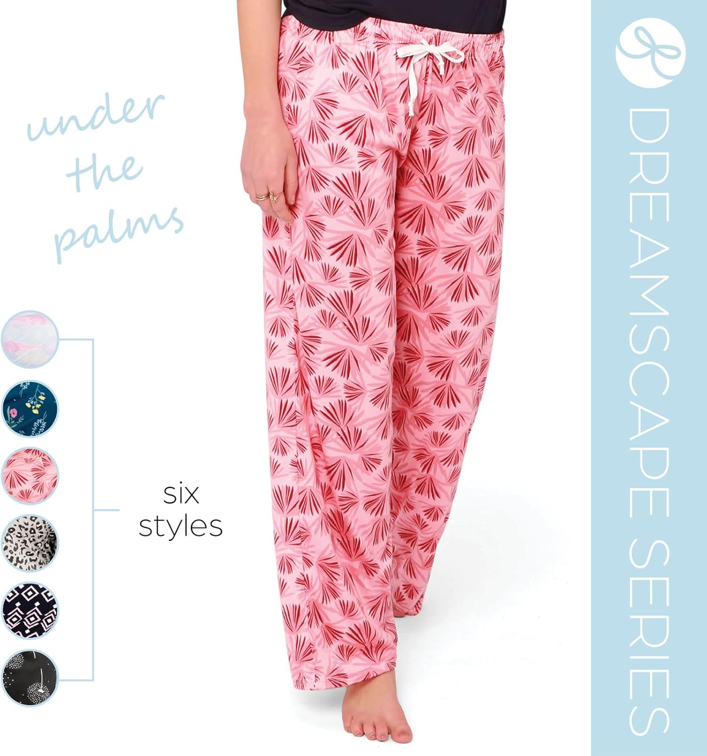 Hello Mello Signature Lounge Pants Womens Soft Pajama Bottoms Elastic Waistband Drawstring Tie - Image 2