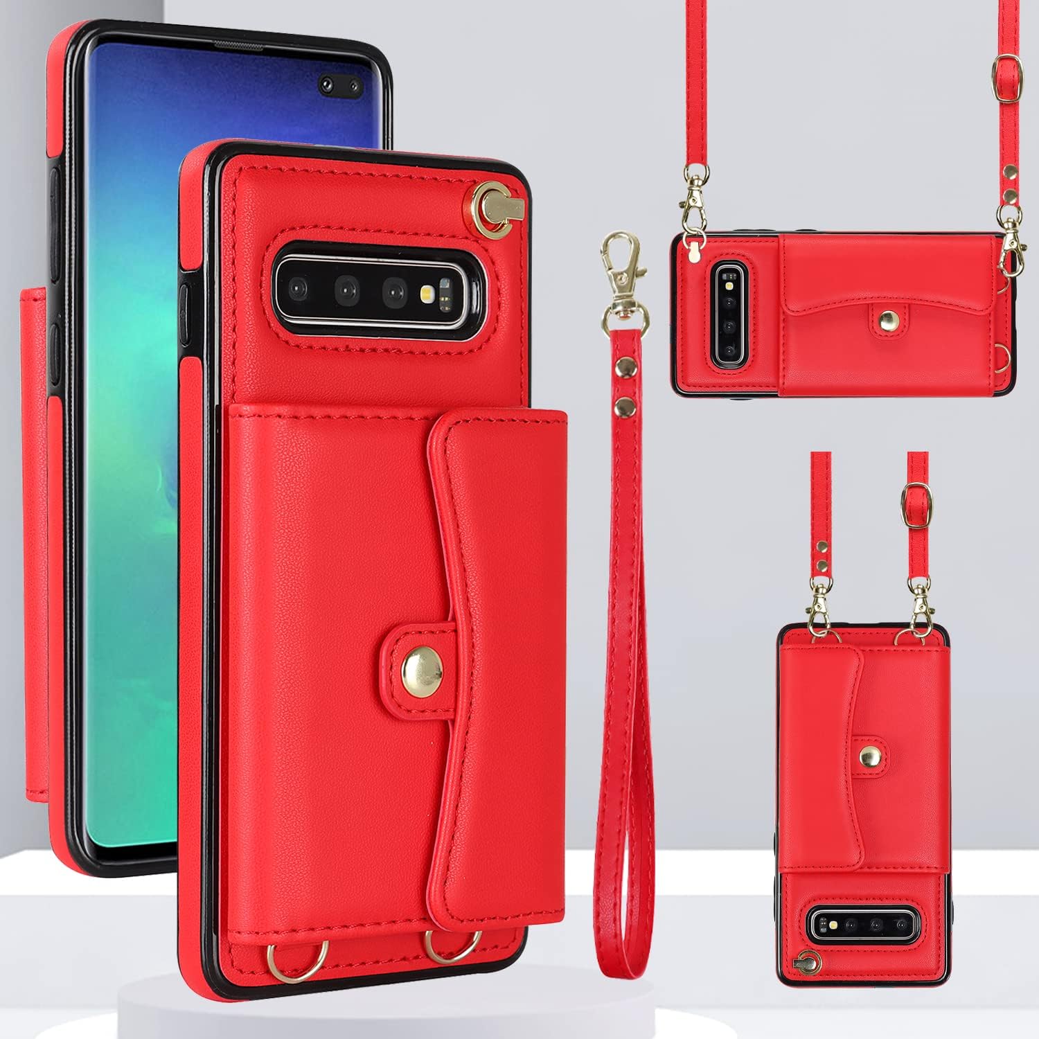 Asuwish Phone Case for Samsung Galaxy S10 Wallet Cover with RFID Blocking Credit