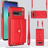 Vista 1 de Asuwish Funda de teléfono para Samsung Galaxy S10 Plus con bloqueo RFID, tarjetero y correa cruzada de muñeca, correa cruzada de cuero, accesorios