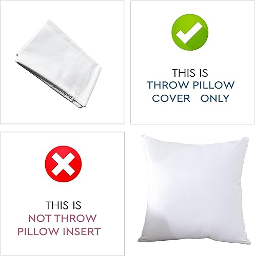 Miniatura 2 de Funda de cojín cuadrada de lona de algodón con cierre de cremallera oculto, disponible varios colores