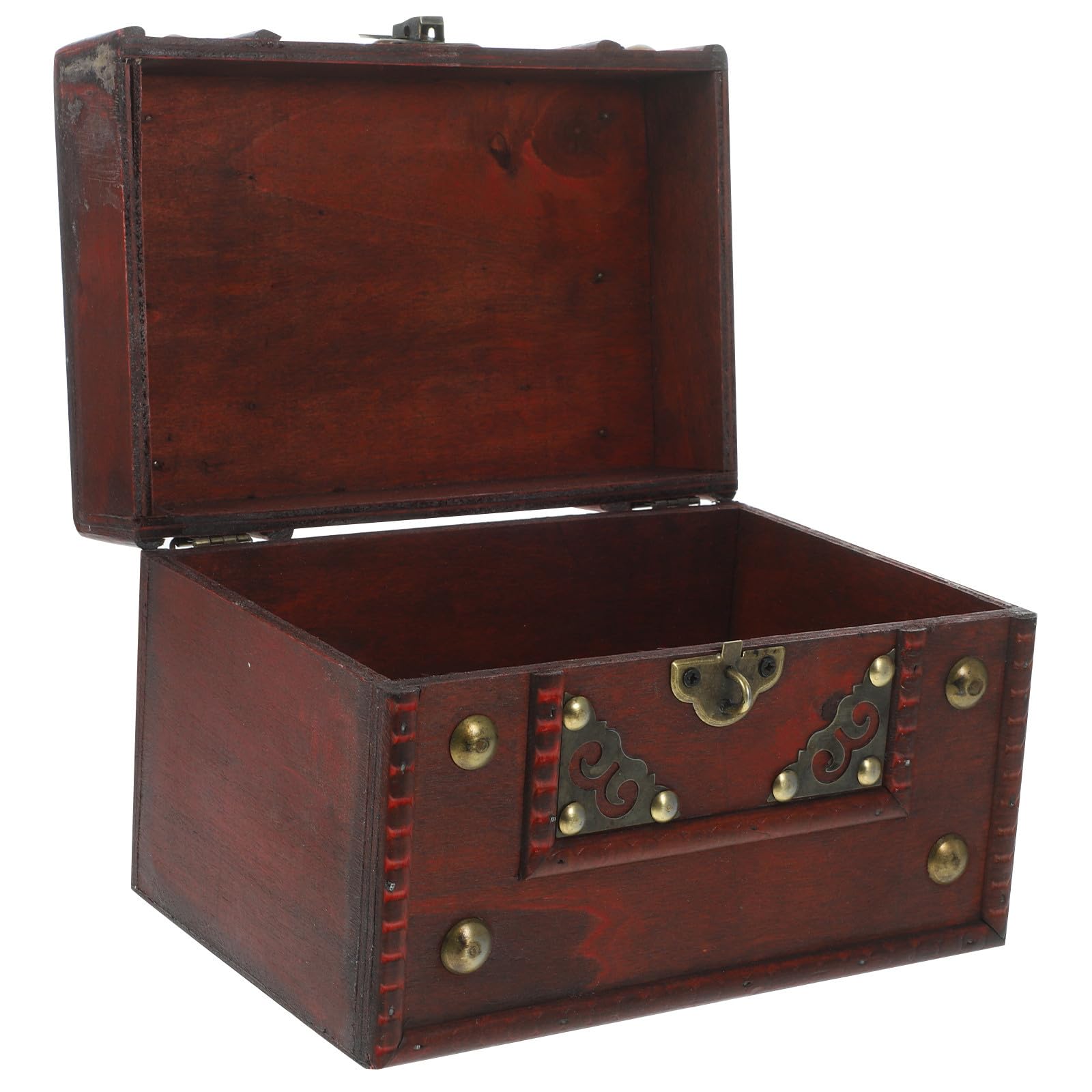 Boîte trésor vintage en bois lisse pour ranger vos bijoux avec élégance sur la commode