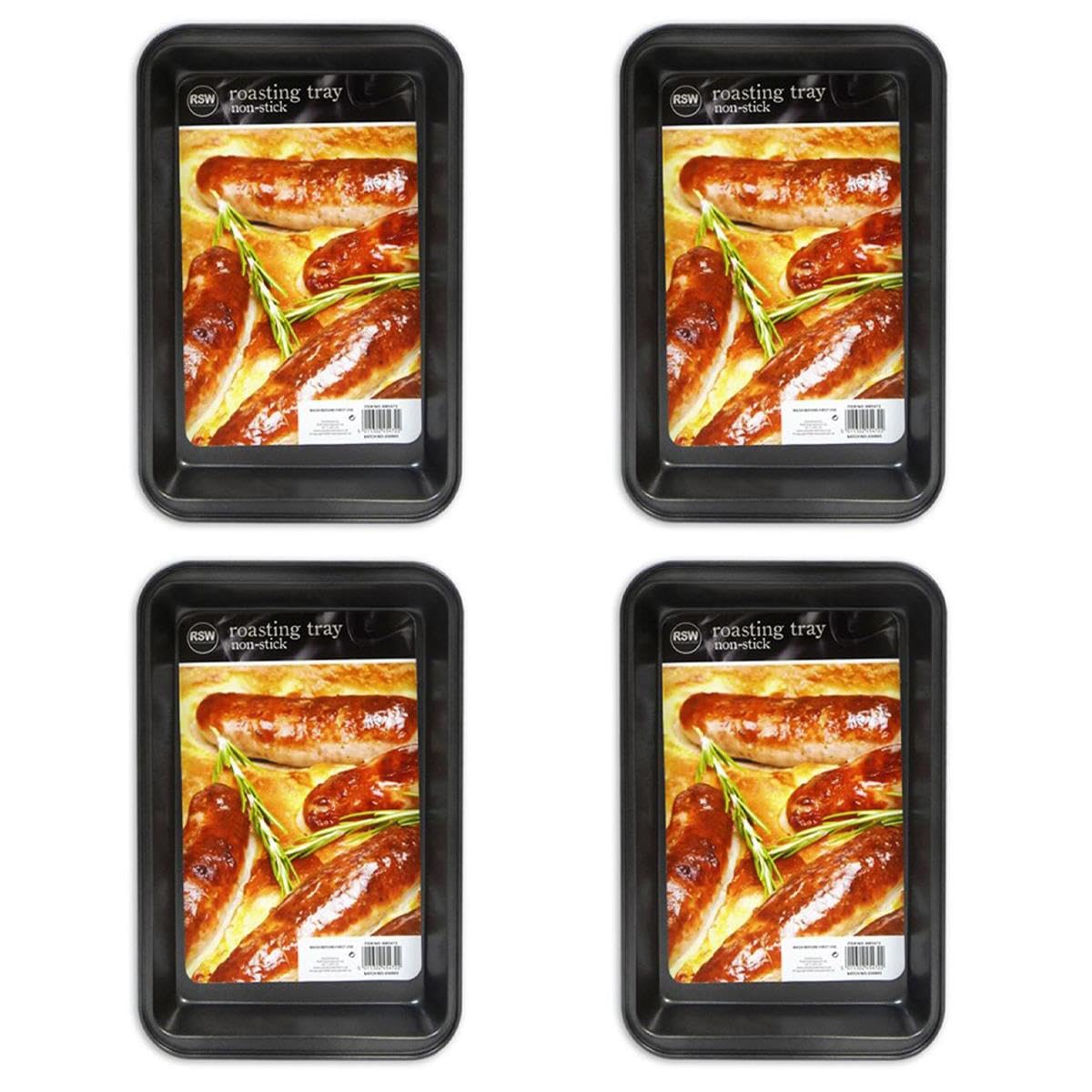 YöL Non Stick Rectangular Baking Tray Turkey Roasting Tin Tray for Oven Cooking 30x20x3cm Home Kitchen Baking, Roasting, Cooking