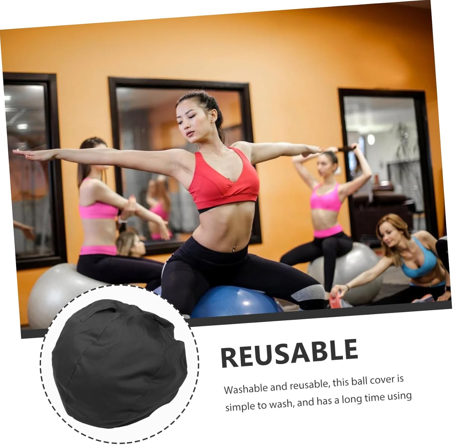 Outanaya Household Ball Protector Exercise Ball Cover Gym Equipment for Home Yoga Cover Yoga Sleeve