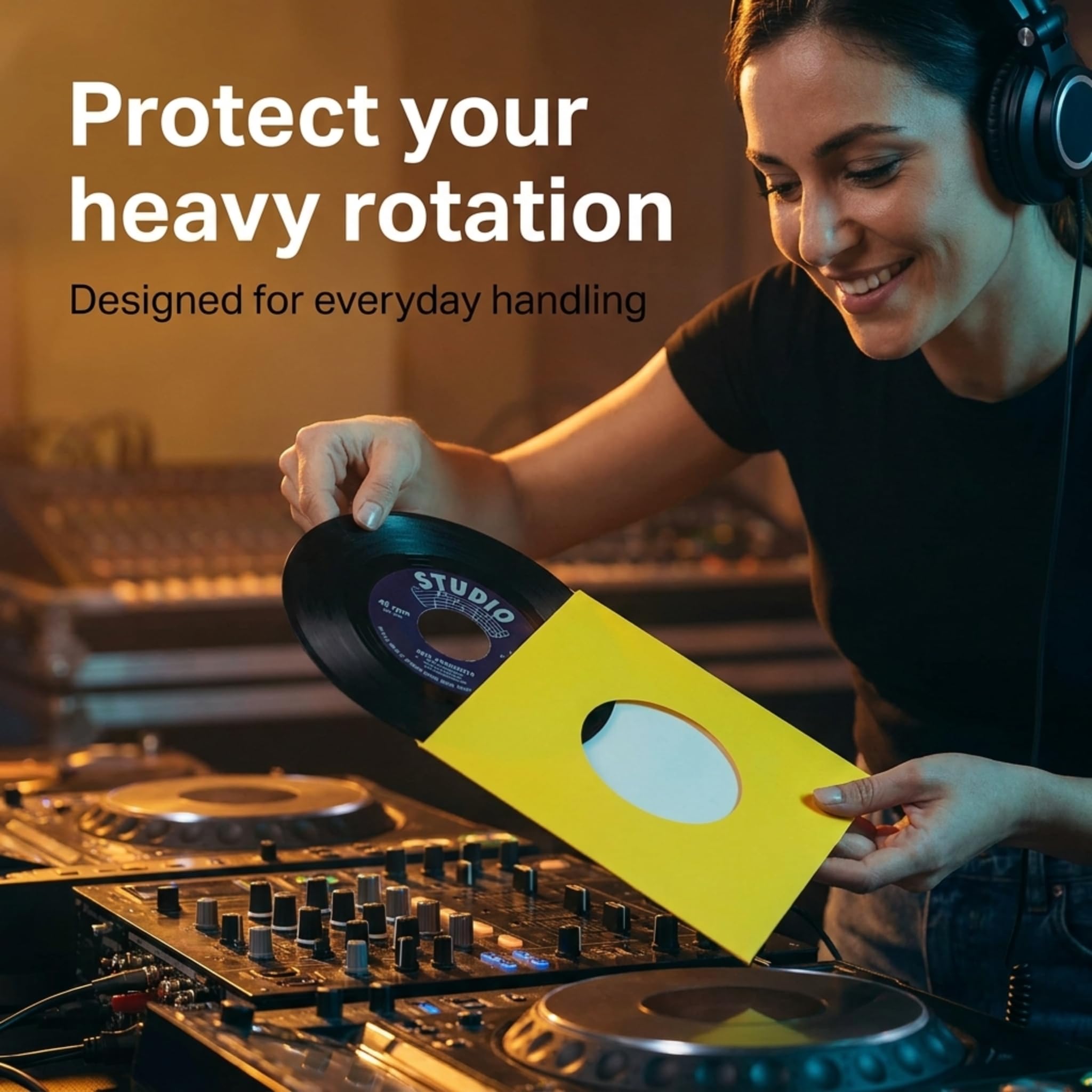 Fundas para discos de vinilo de 45 rpm, protección premium sin ácidos, cubiertas de papel multicolor para discos individuales de 7 pulgadas, paquete de 50