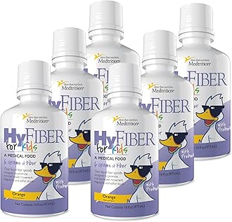 - Medtrition HyFiber Liquid Fiber for Kids in Only One Tablespoon, Supports Regularity and Softer Stools, FOS Prebiotics for Gut Health, 6 Grams of Fiber, 32 Servings per Bottle (6 Bottles)