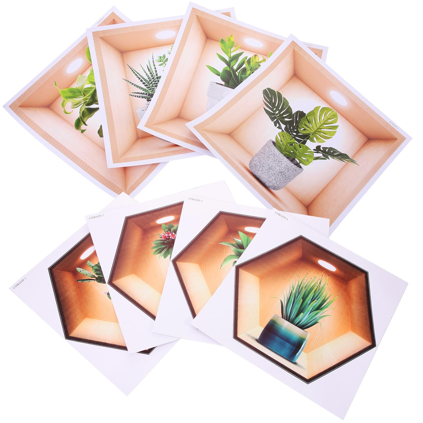 Calcomanías de pared de plantas fáciles de quitar con diseño de PVC para apartamento