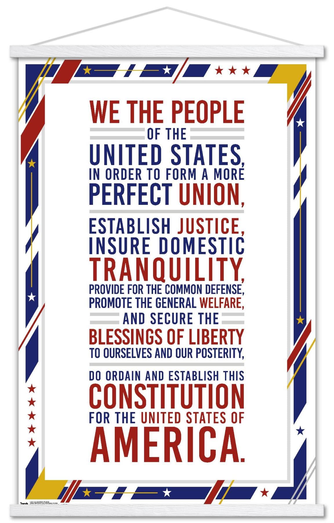 Affiche Constitution États-Unis d'Amérique déco murale 56x86 cm