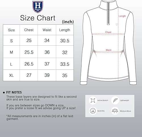 Miniatura 5 de Harrison Howard Camisa de manga larga para mujer con absorción de sudor ecuestre de secado rápido para montar a caballo con cremallera de 14 capa