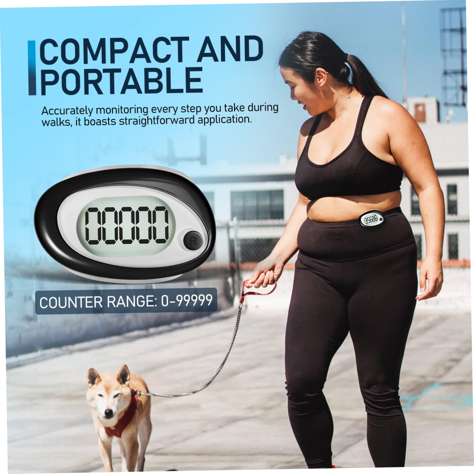 UPKOCH Podomètre Marche pour Compteur De Pas Portable Pas Cheville Clé D Jogging Fitness Compteur De Pas Sangle Clips Sportifs Compteur De Pas Clip sur Compteur De Pas Électronique