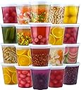 50 Set 32 oz Deli Containers with Lids, Leak-Proof BPA Free Plastic Take Out Bowls, Food Storage Containers for Takeout Meal Prep Storage, Freezer, Microwave & Dishwasher Safe