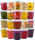 50 Set 32 oz Deli Containers with Lids, Leak-Proof BPA Free Plastic Take Out Bowls, Food Storage Containers for Takeout Meal Prep Storage, Freezer, Microwave & Dishwasher Safe
