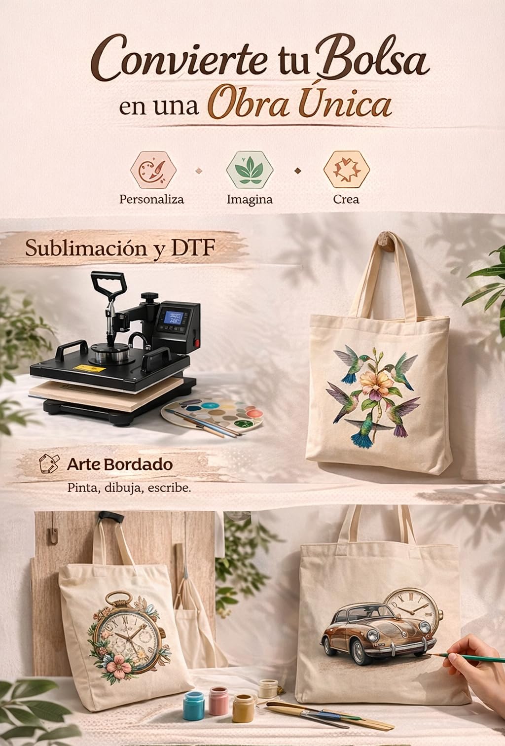 Pack De 1/3/9 Bolsas de Tela Con Cremallera, BEIG/NEGRO 35X40+30CM Gruesa 12A – Tote Bag De Calidad Premiun Reutilizable para Universidad, Trabajo, Compras y DIY — view 7