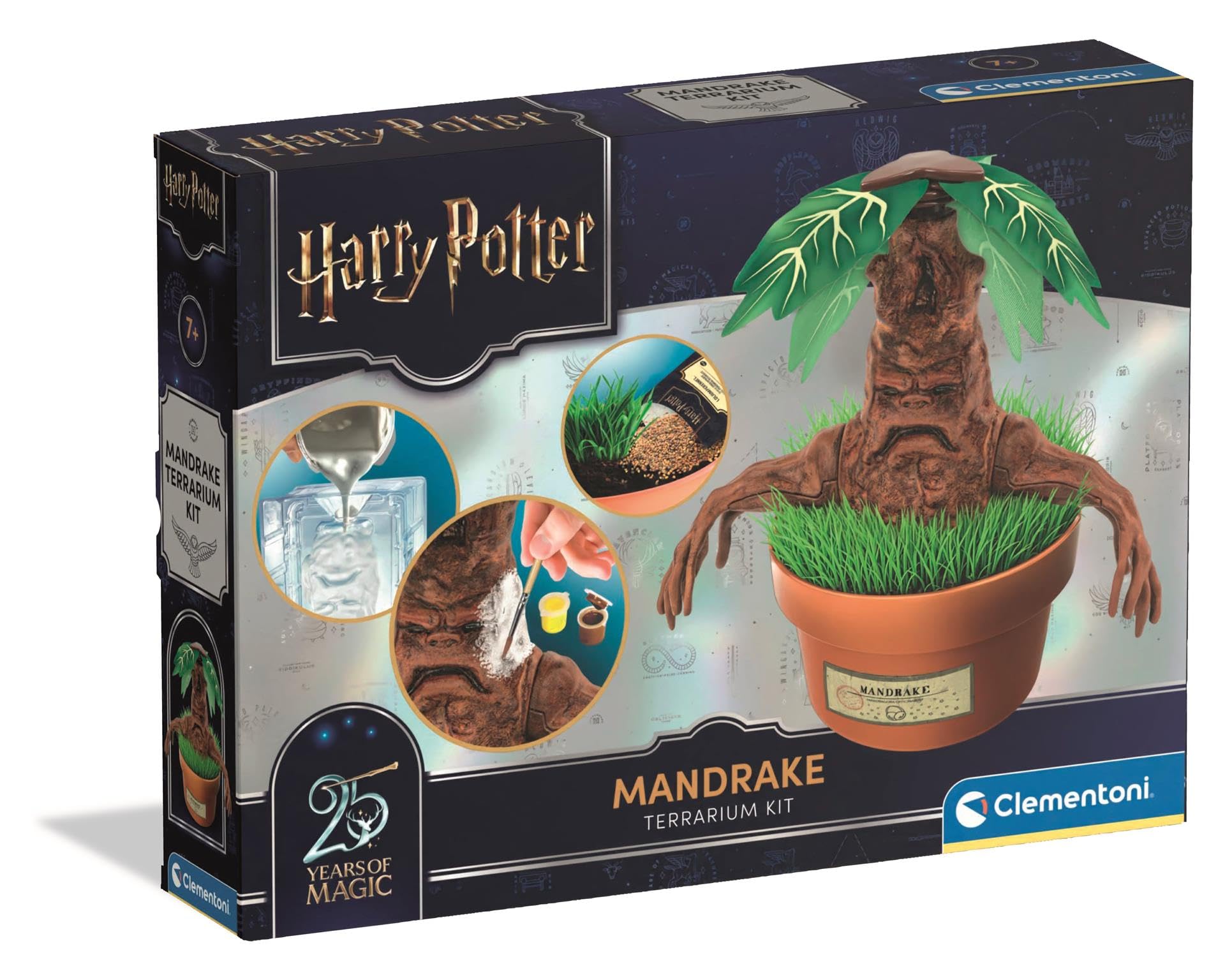 Clementoni Science & Play HARRY POTTER Mandrake Kit, Build, Paint & Grow a Legendary Herbology Plant, Includes Plaster, Paints, Seeds & Soil, Ages 7+