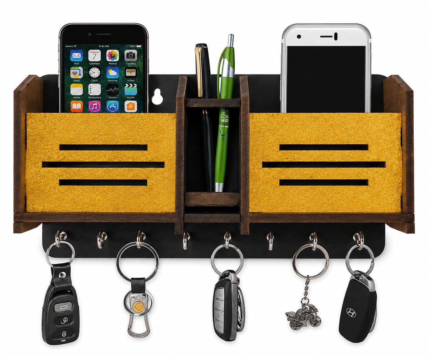 Wooden Om Key Holder - Stylish Wall Decor -17