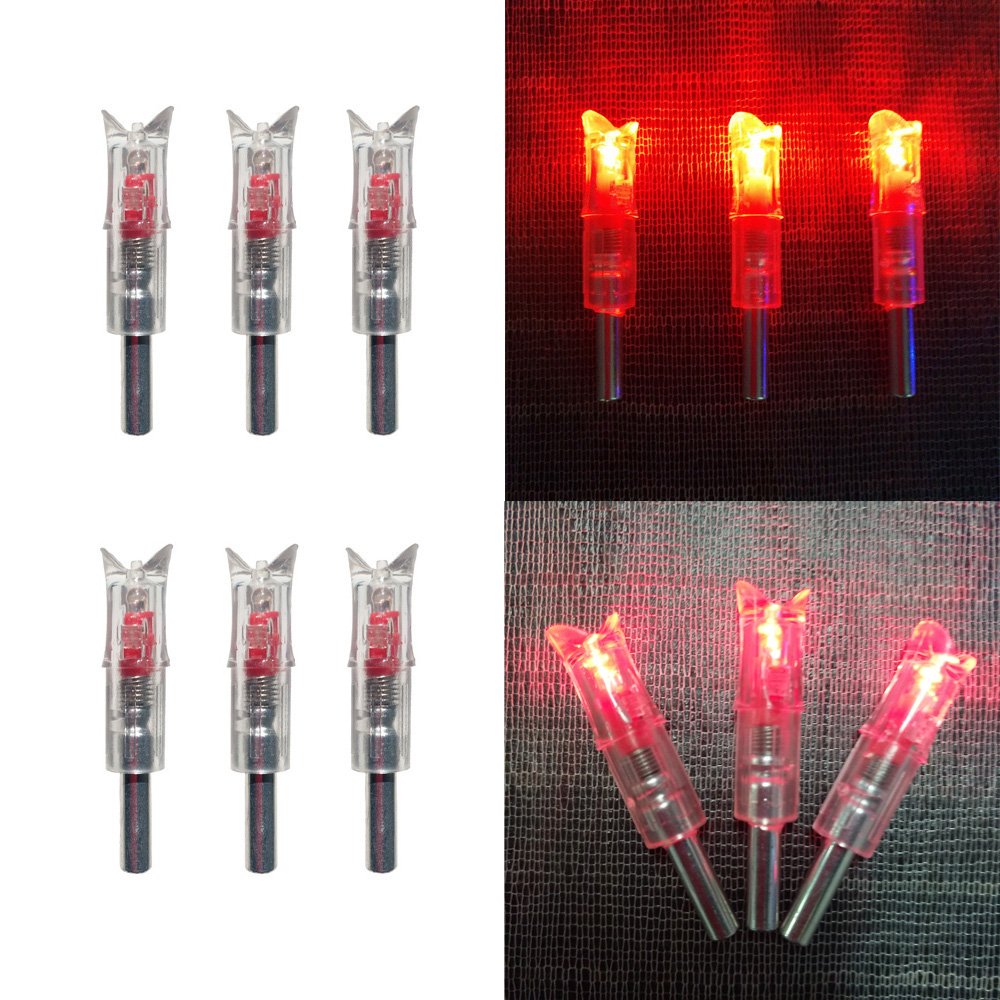 SHARROW Tiro con L'Arco Cocche di Freccia Balestra Illuminate LED Freccia Nock Lighted Nocks per ID 0.297"-0.302" Freccia di Balestra
