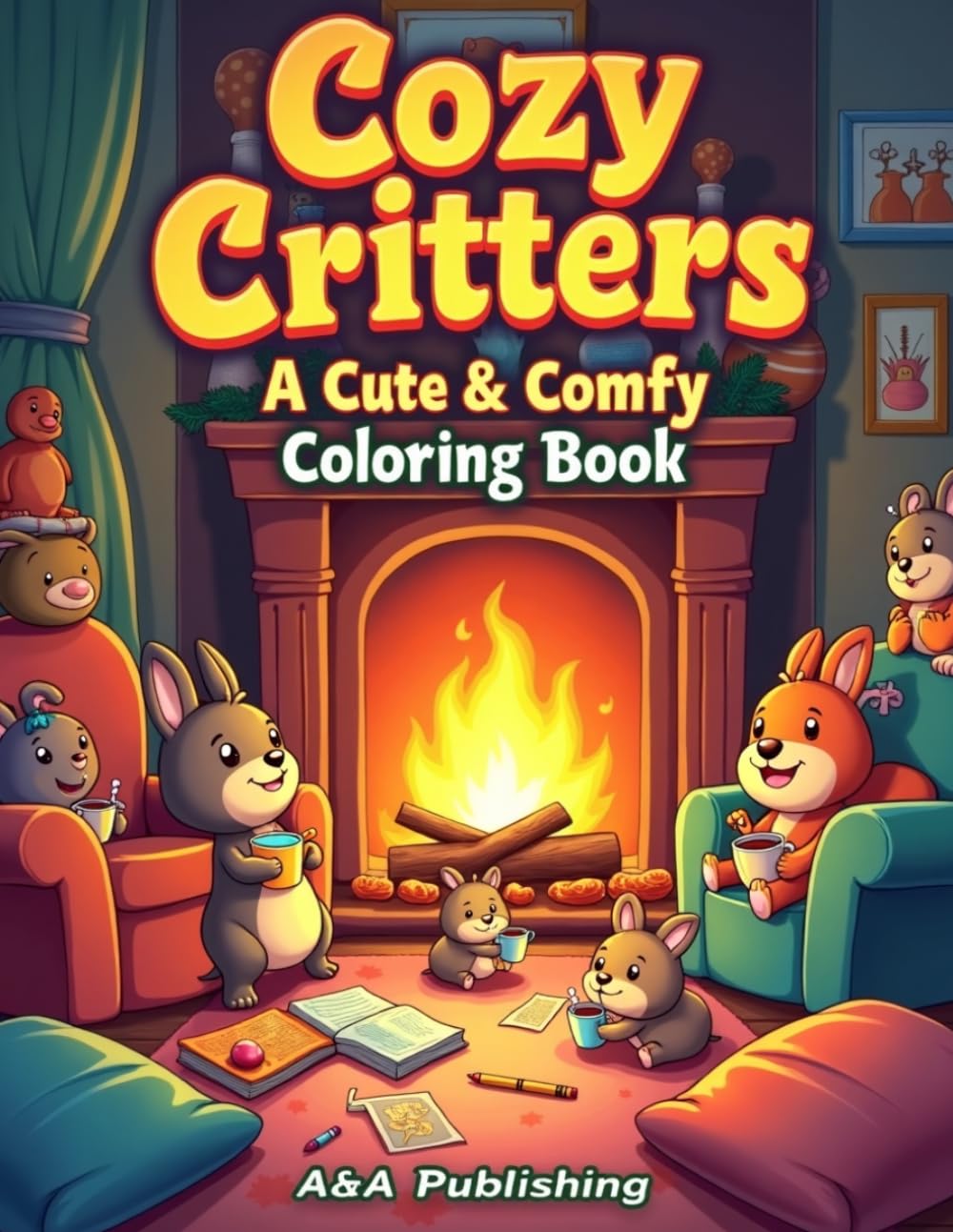 Cozy Critters: A Cute & Comfy Coloring Book