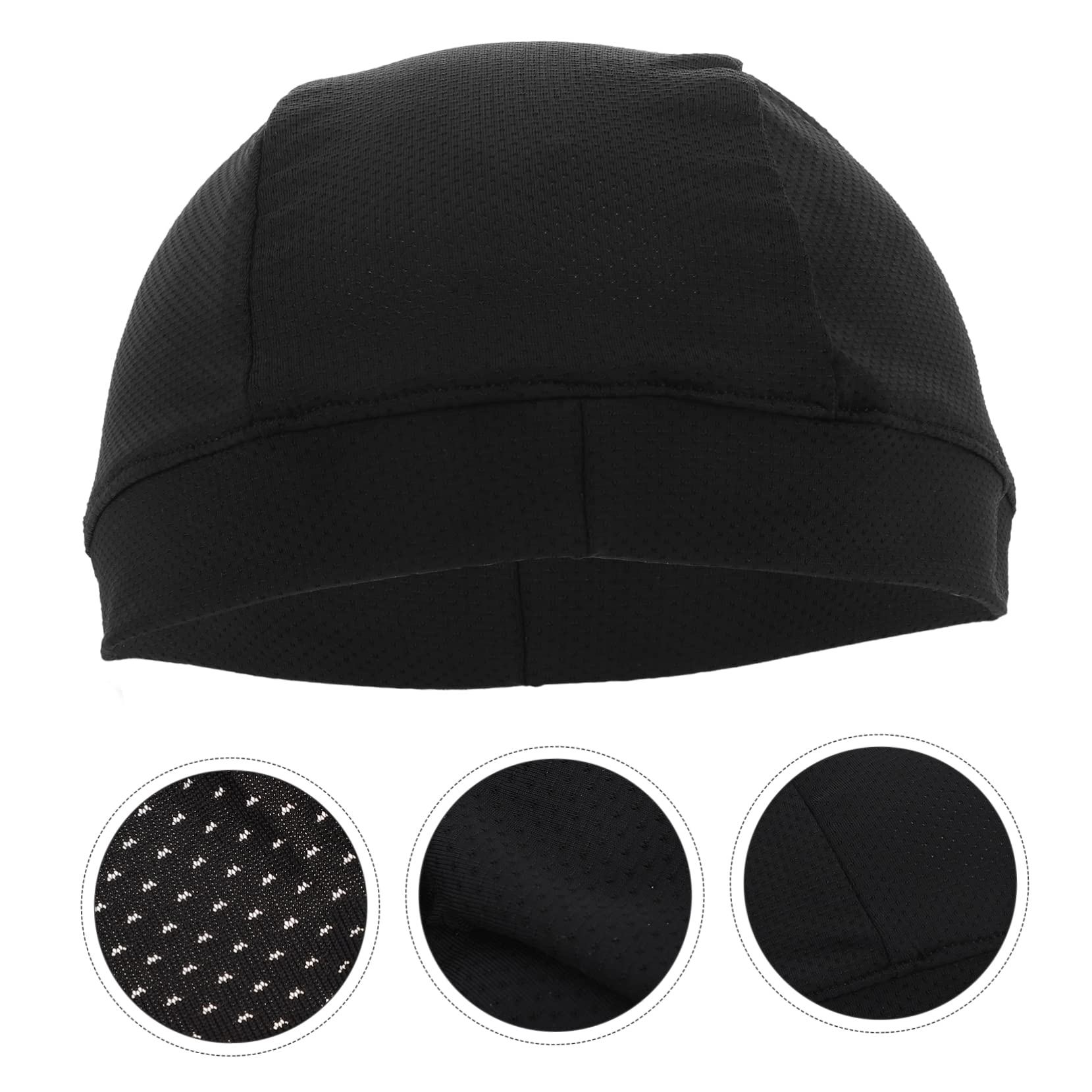 OUNONA 1Pc Cycling Hat Breathable and Quick Dry Cycling Protective Headwear for Outdoor Activities Strong Sweat Absorption Cap for Men and Women for Riding Climbing and Hiking Black