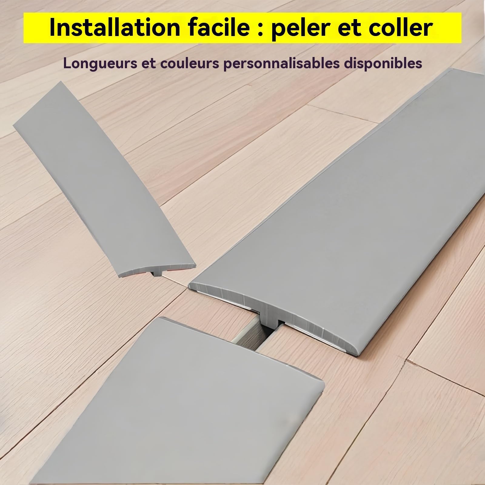 Profil De Transition 5M Profile en T Baguette De Seuil De Porte PVC Baguette De Finition Carrelage Transition Solide Et Esthétique pour Carrelage, Parquet Et Moquette(Yellow Oak)