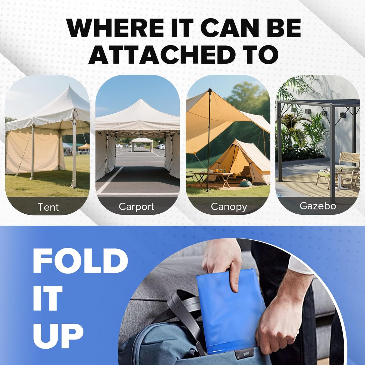 4 Pack Canopy Water Weight Bags, 88 LBS Water Tent Weights Set of 4 Leg Heavy Duty Weights for Pop Up Canopy, Canopies,Tent, Gazebo, Blue