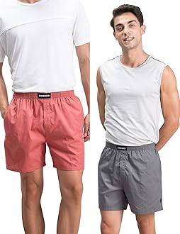 Regular Fit Solid 100% Soft & Durable Cotton Boxer Shorts Dual Pockets Anti-Bacterial Moisture Wicking Microfibre Waistband Ultra-Light Boxers for Men