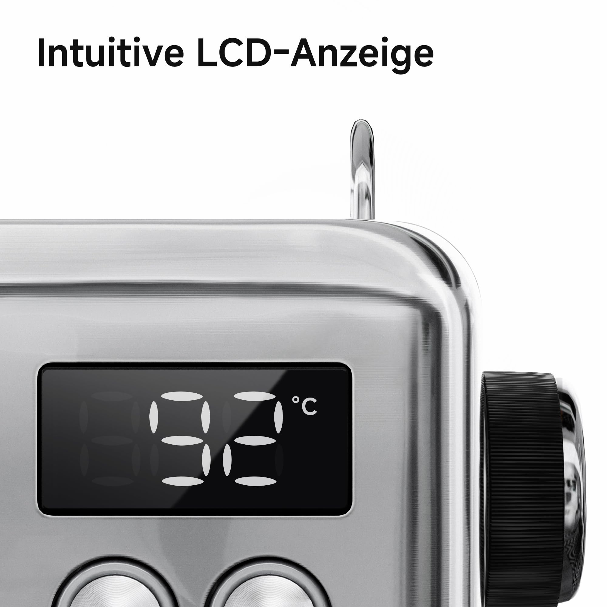 HIBREW Programmierbare Espressomaschine, H10A, 19-Bar-Extraktionsdruck, gebürsteter Edelstahl, einstellbare Temperatur und Tassenvolumen, Dampfrohr für Milchaufschäumer