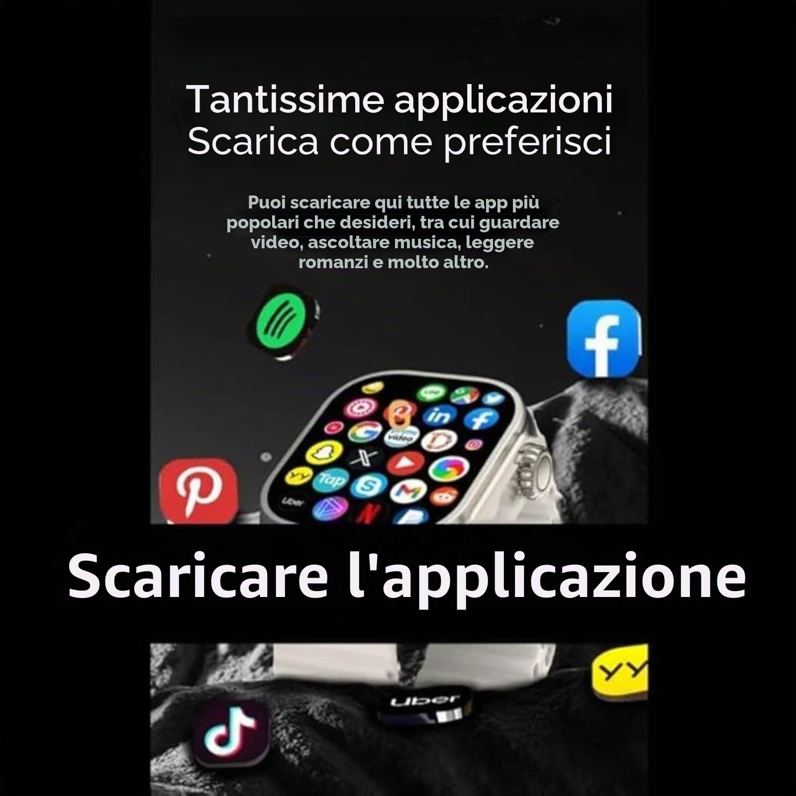 Smartwatch 4G con slot per SIM card, Smartwatch standalone con display HD da 2,2 pollici, fotocamera girevole a 180° per videochiamate, chiamate Wi-Fi, riconoscimento facciale