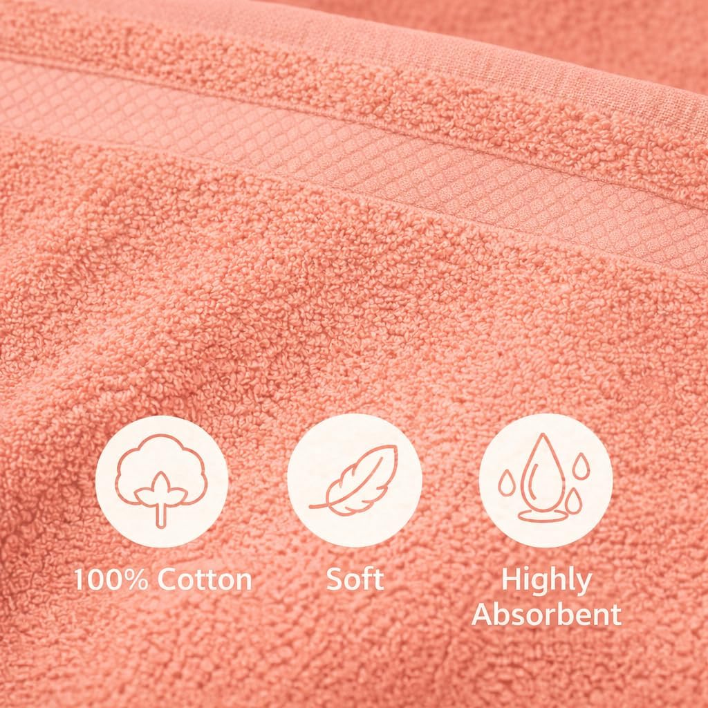 Premium Hand Towel Set of 2 for Bathroom 100% Ring Spun Cotton, 16 x 28 inches Ultra Soft 550GSM Sustainable, Highly Absorbent, Quick Drying, Towels Ideal for Bathroom, Hotels, Spa, Dorm (Beige) - Image 5