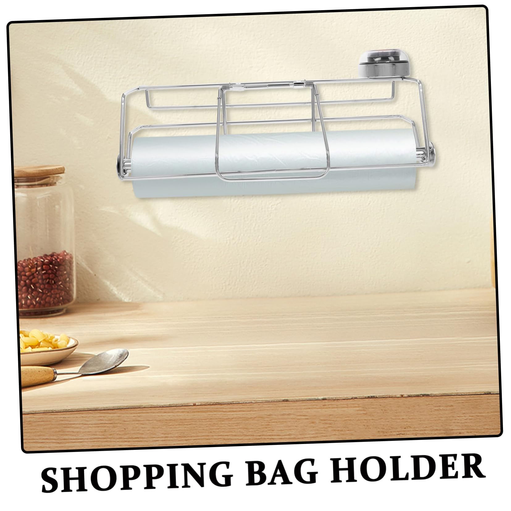 Mobestech Dispensador De Bolsas De Acero Inoxidable Organizador De Bolsas Soporte De Pared Húmedas