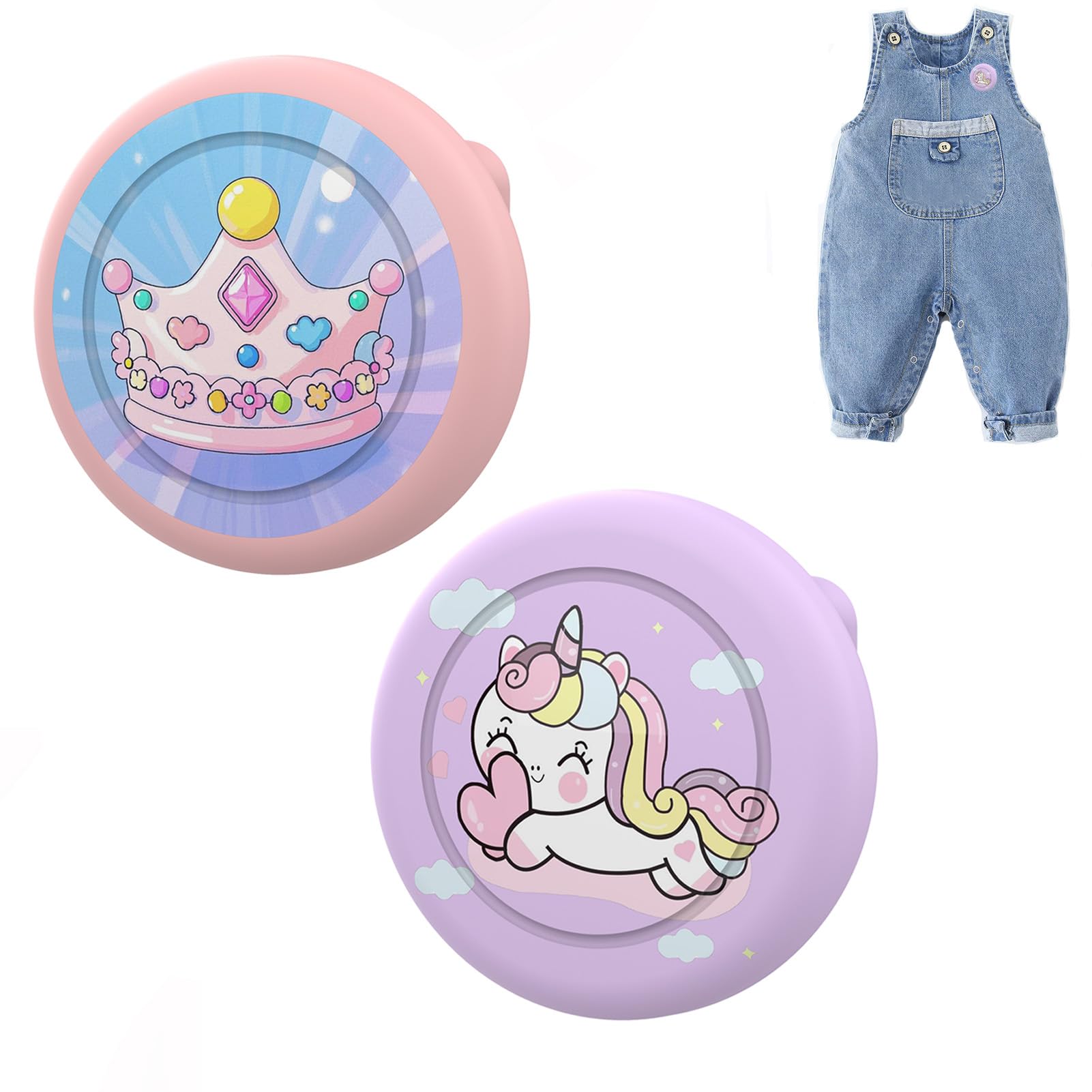 Dingfeiyu Airtag Holder Hidden, Custodia Airtag Nascosta con Spilla per bambini, anziani, animali domestici, zaini, bagagli