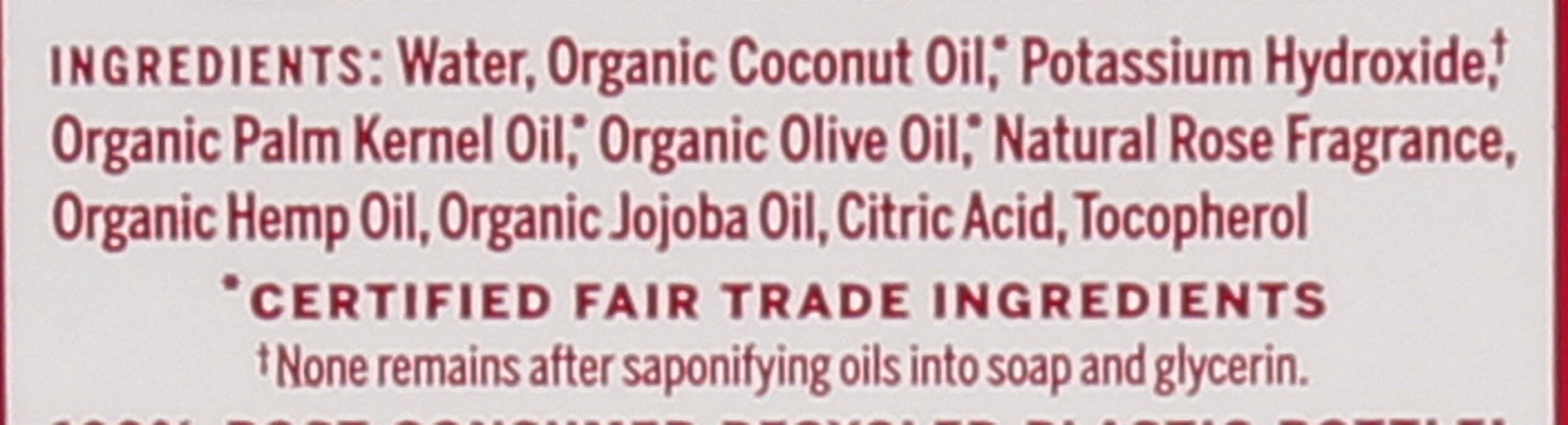 Dr. Bronner's Bio 18-w-1 Konopia i Róża Pure Castile Mydło w płynie, 237 ml