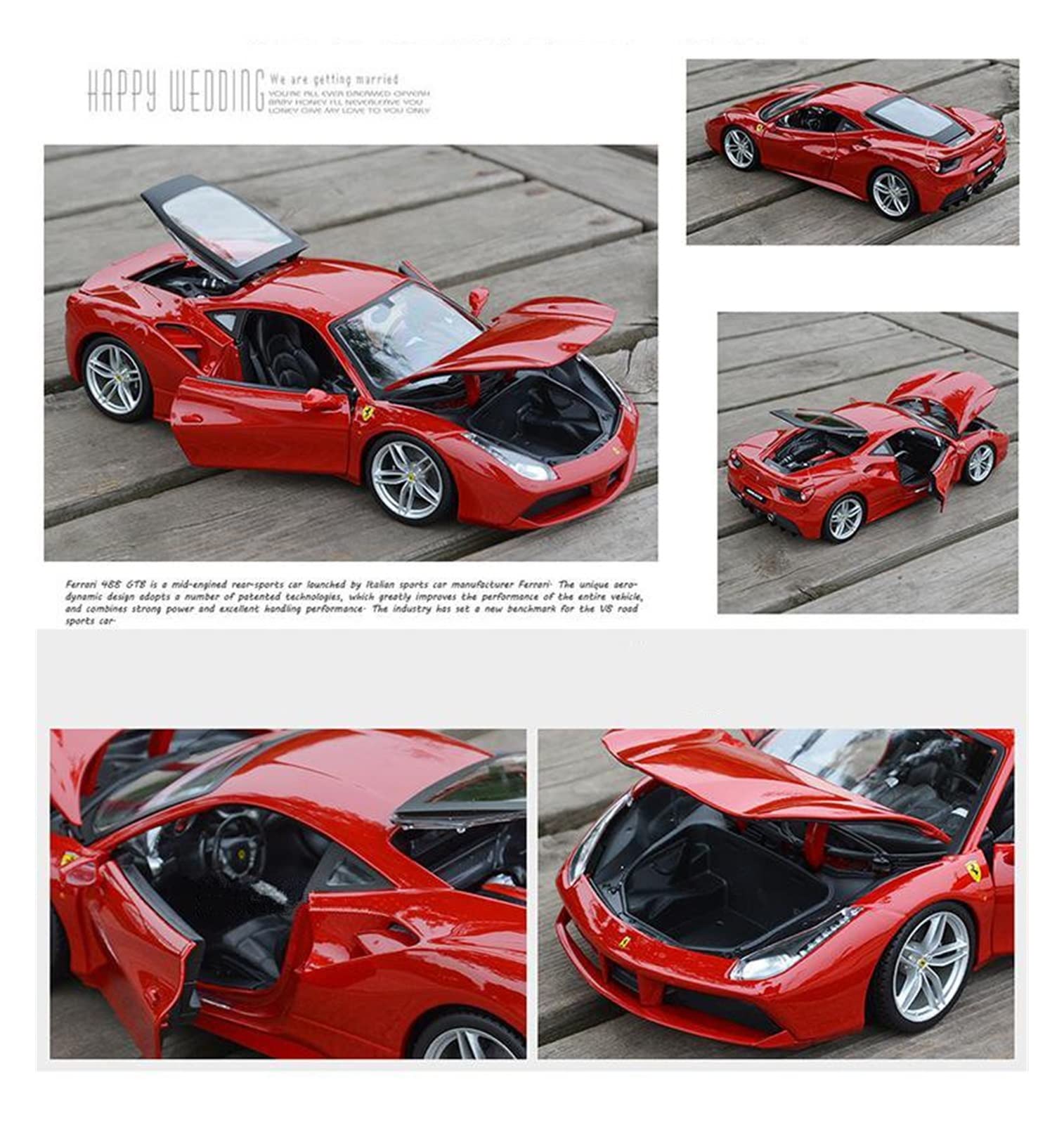 Amazon.co.jp: ミニカー スケールモデルカー 1:18フェラーリ488 GTB