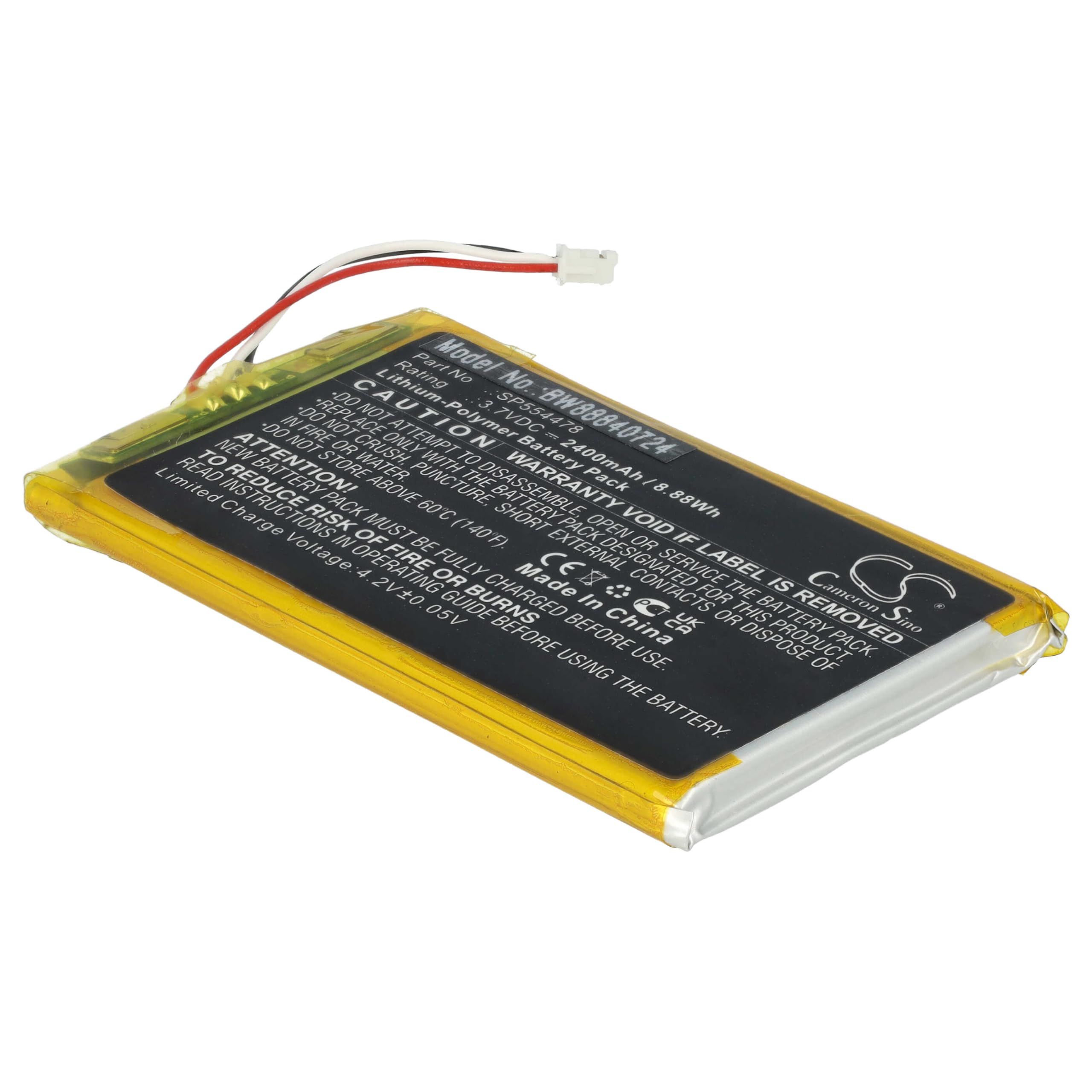 vhbw batteria compatibile con Infant Optics DXR-8 Pro babyphone (2400mAh, 3,7V, Li-Poly)