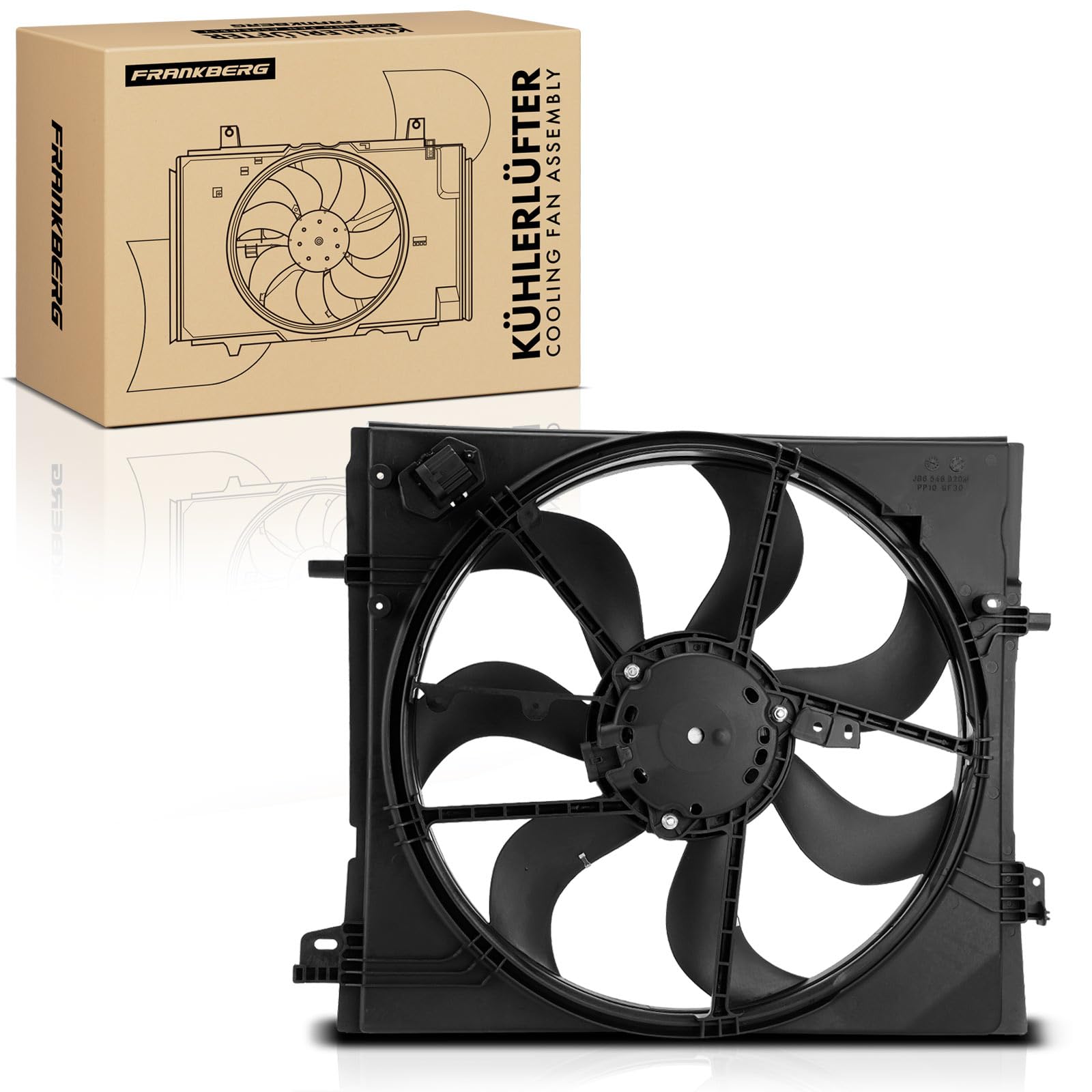 Frankberg Ventilador del radiador Rueda del ventilador Radiador de agua | Compatible con Qashqai II SUV J11 J11 1.2 DiG-T 2.0 ALL MODE 4x4-i 2013-2025 Replace# 85946,21481DF30A