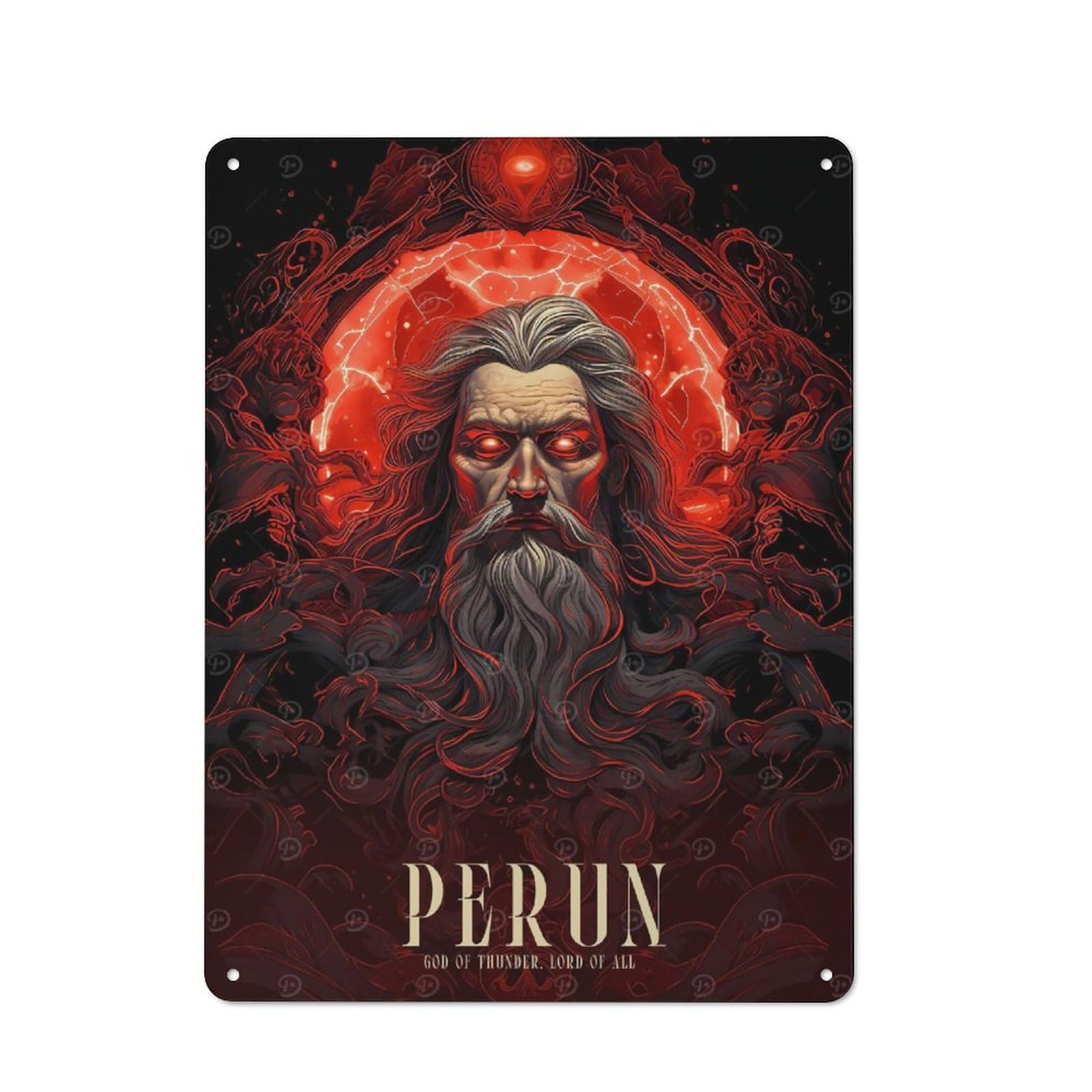 Perun Retro Tin Sign 40x30cm for Living Room Or Hallway, for Cooler-season Styling in Living Room And Hallway