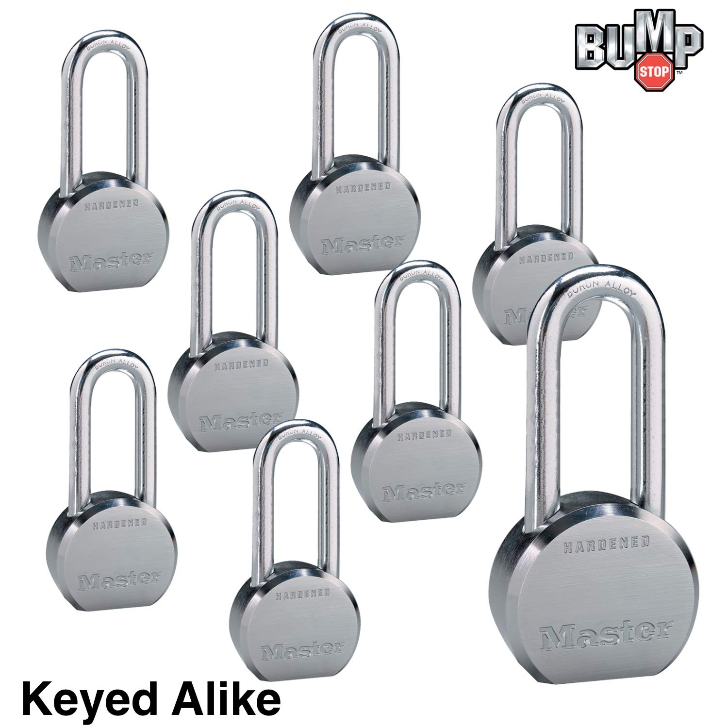 Master Lock - (8) High Security Pro Series Keyed Alike Padlocks w