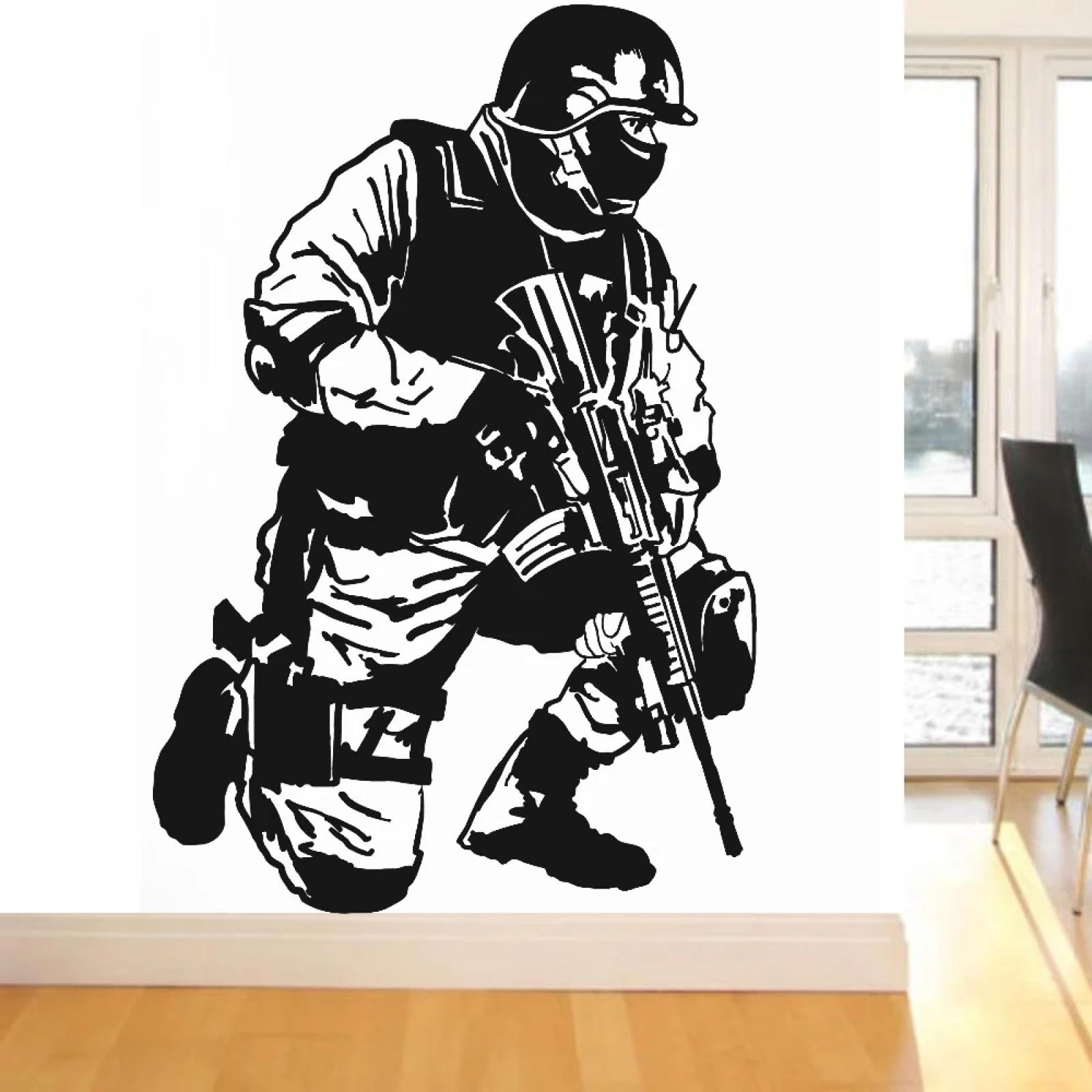 WEIMEIJIE Special Forces Wall Stickers, Warrior Army War Vinyl Wall Stickers, Office Studio Club Wall Decals