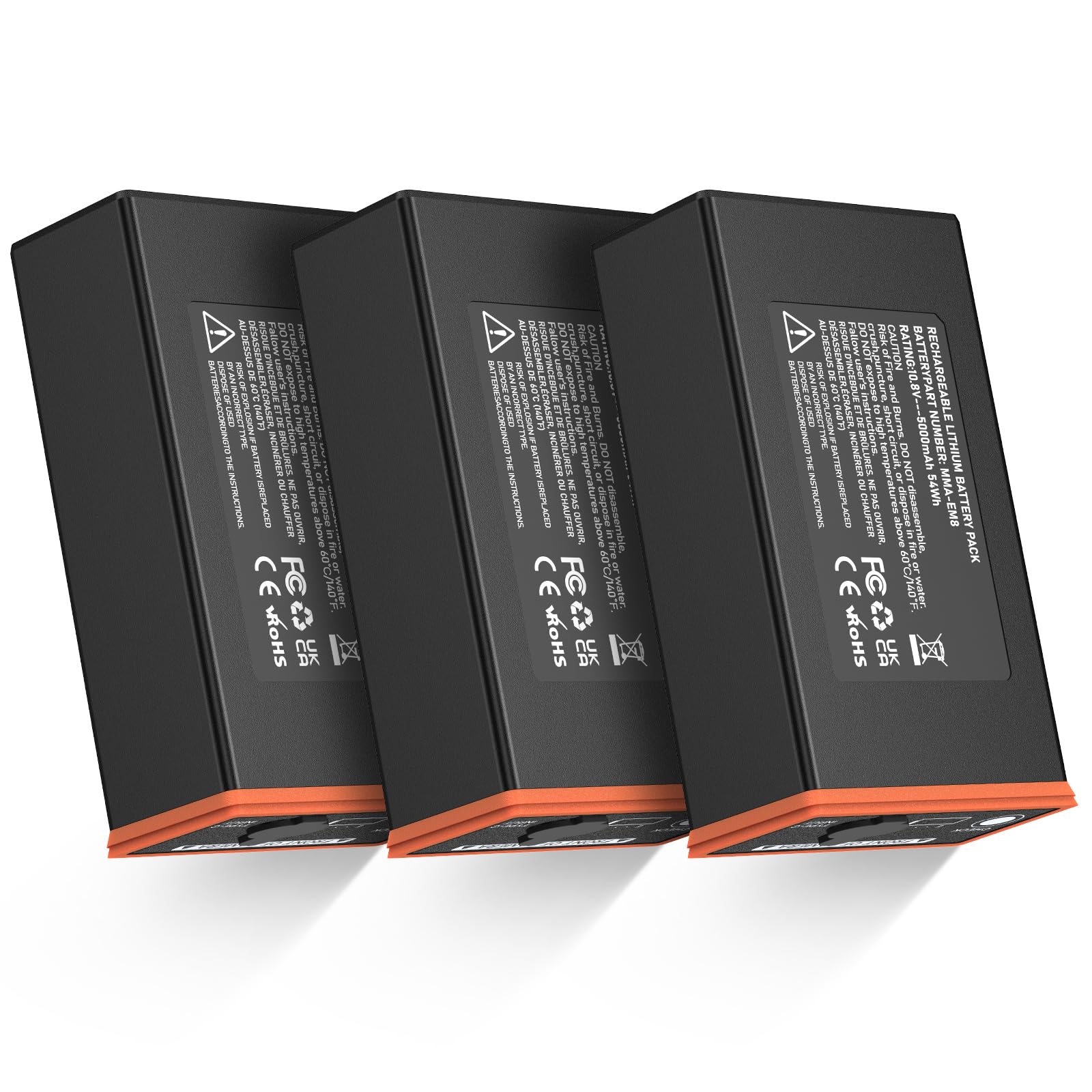 3 Pack Upgrade Replacement Battery for Moultrie Edge Trail Cameras, 5000mAh High Capacity Rechargeable Battery Pack with Moultrie Edge, Edge PRO, Edge