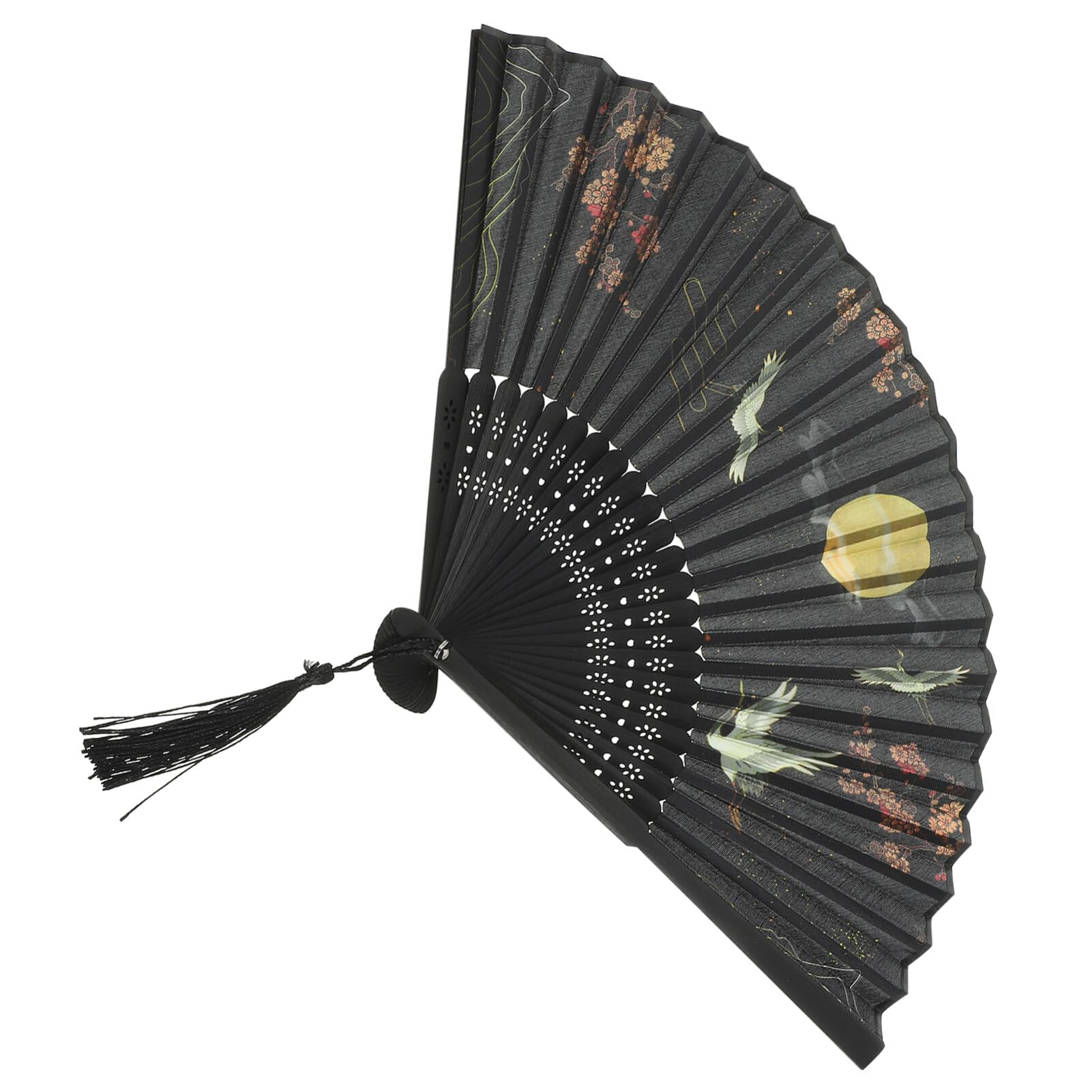 Chinesischer Faltfächer Aus Seide – Vintage-Design Mit Drachen-Muster | Handlich, Faltbar & Perfekt Für Tanz Oder Deko
